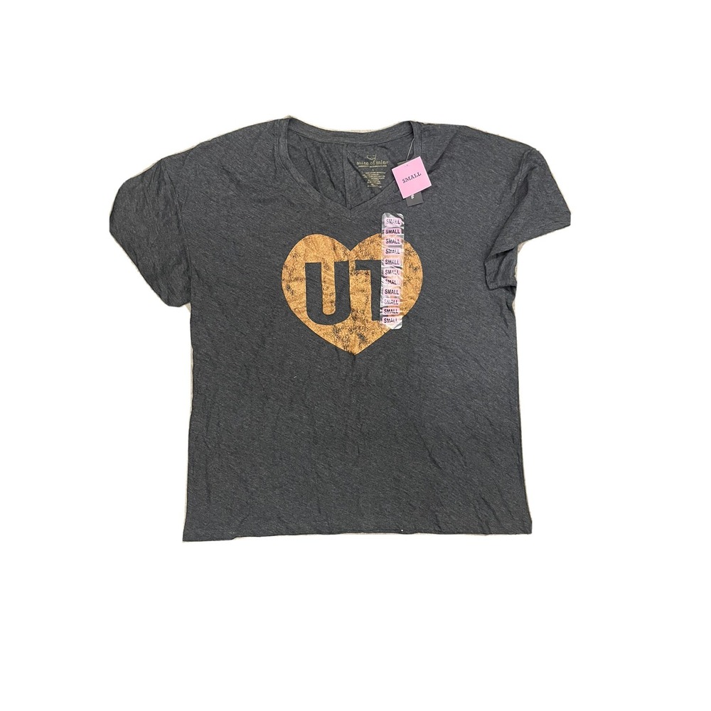 State of Mine‎ Heather Grey Utah Logo V-Neck Small